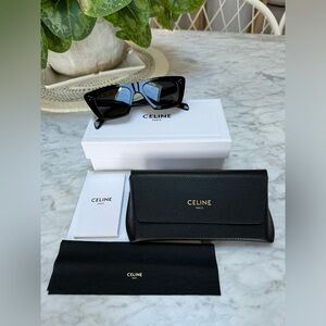 CELINE sunglasses cat eye S187 black acetate